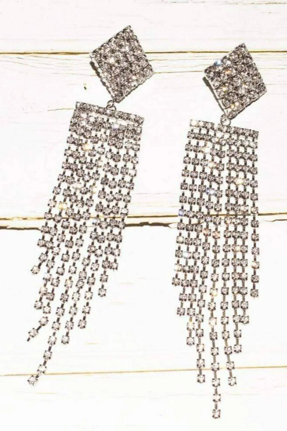 Long Chandelier Drop Earrings
