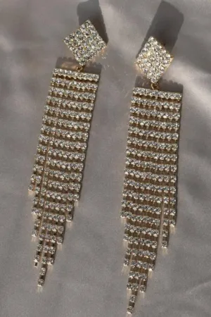 Long Chandelier Drop Earrings