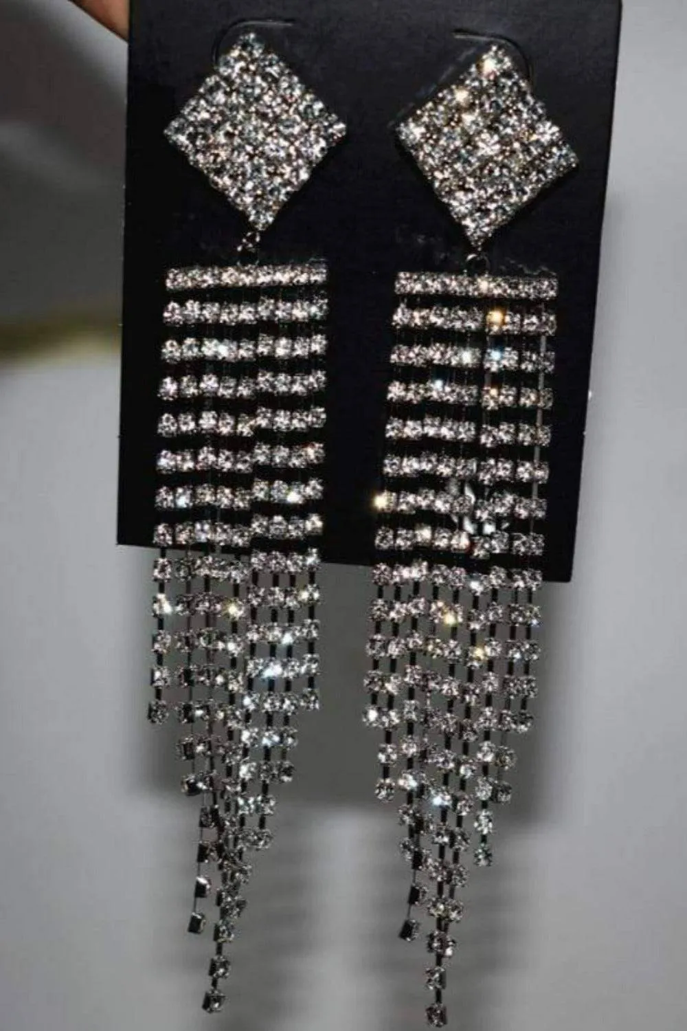 Long Chandelier Drop Earrings