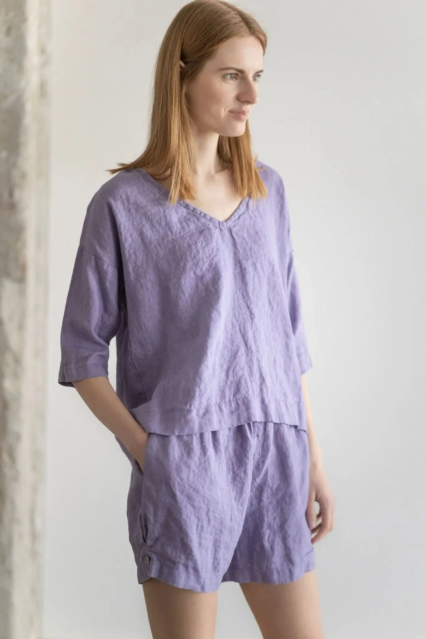 Loose Linen Shorts