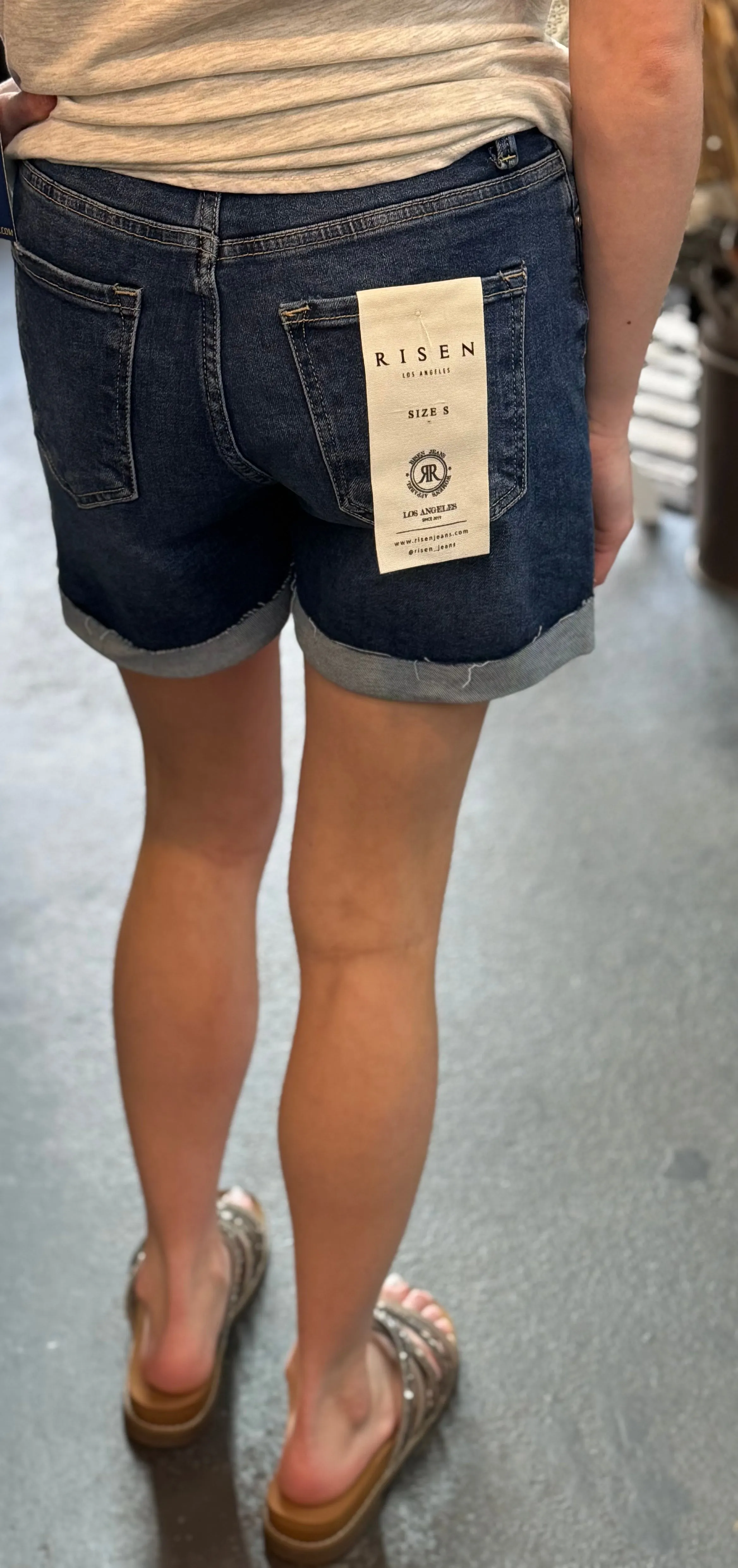 Lori High Rise Cuffed Shorts