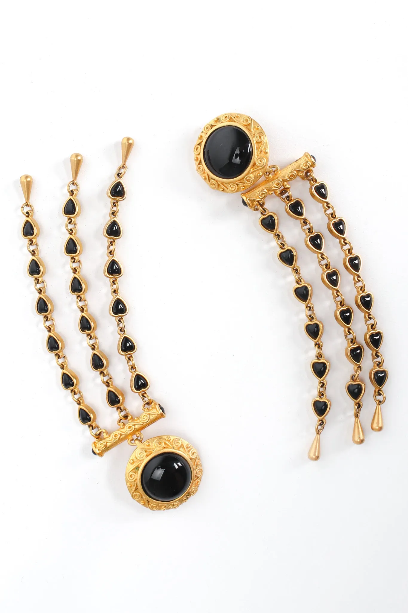 Love Chandelier Engraved Earrings