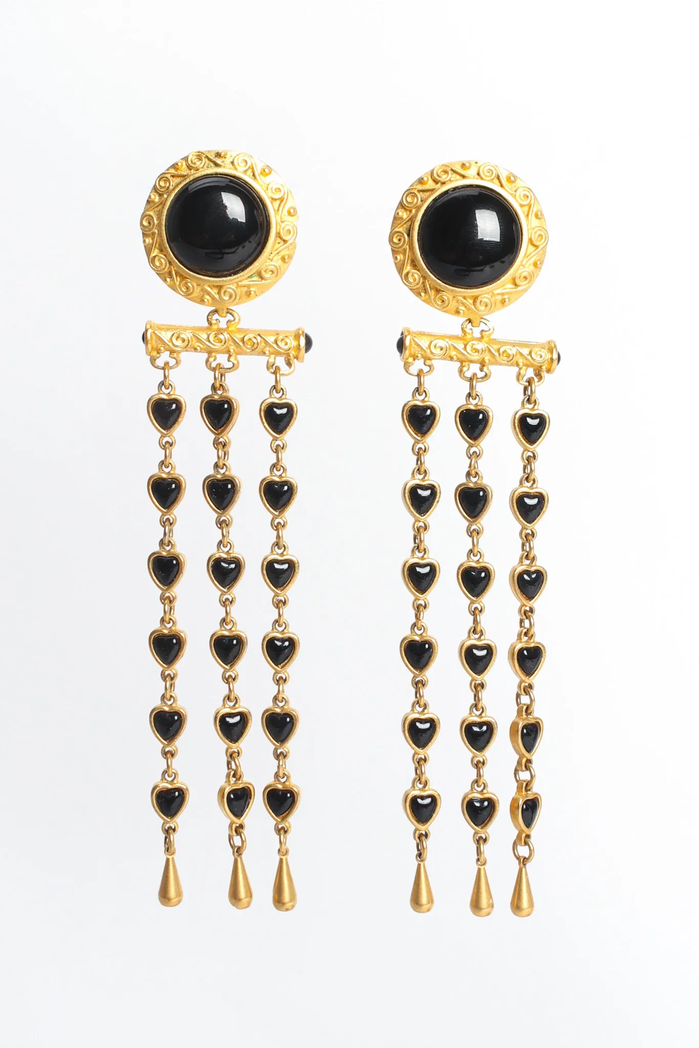 Love Chandelier Engraved Earrings