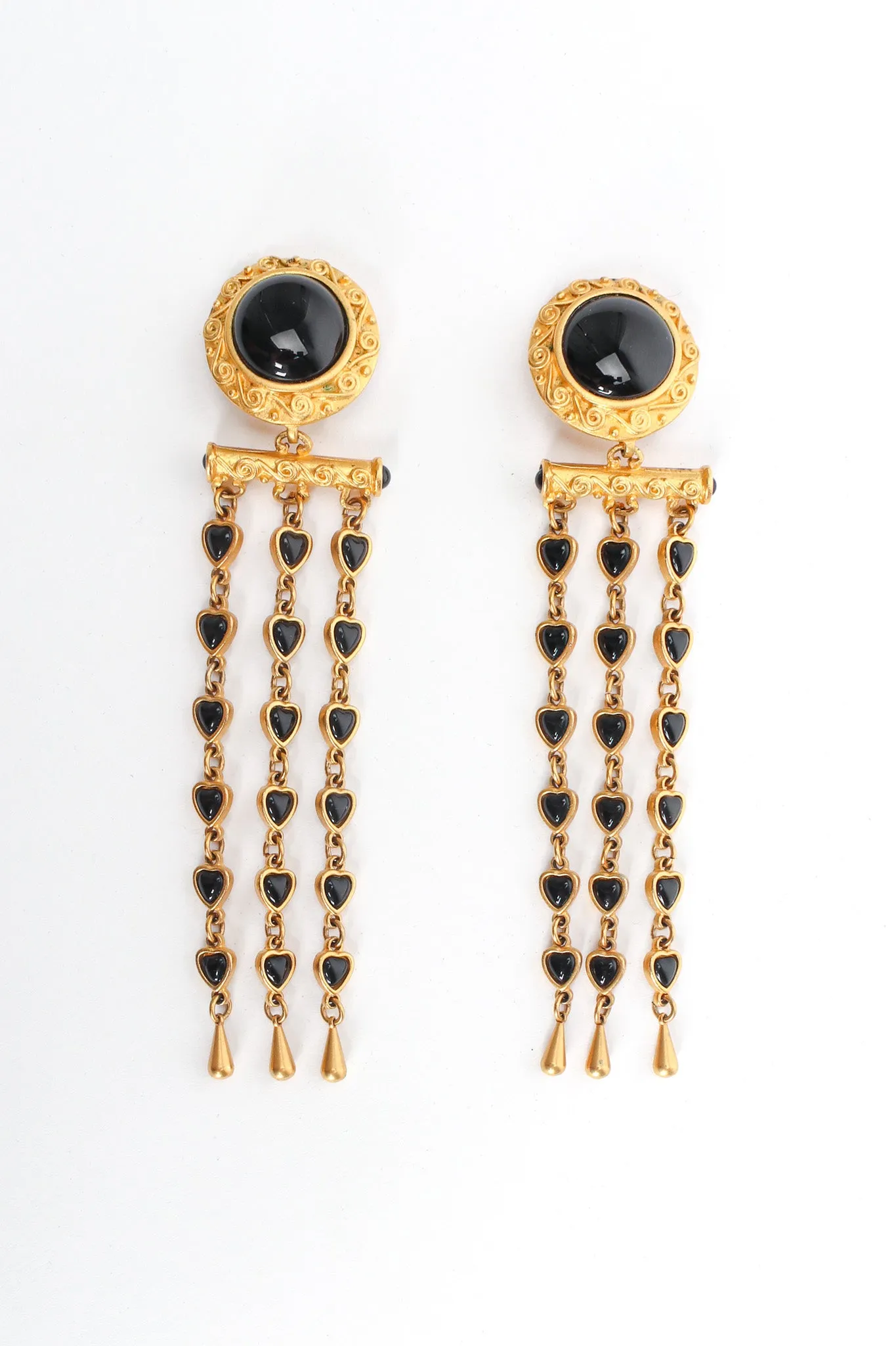 Love Chandelier Engraved Earrings
