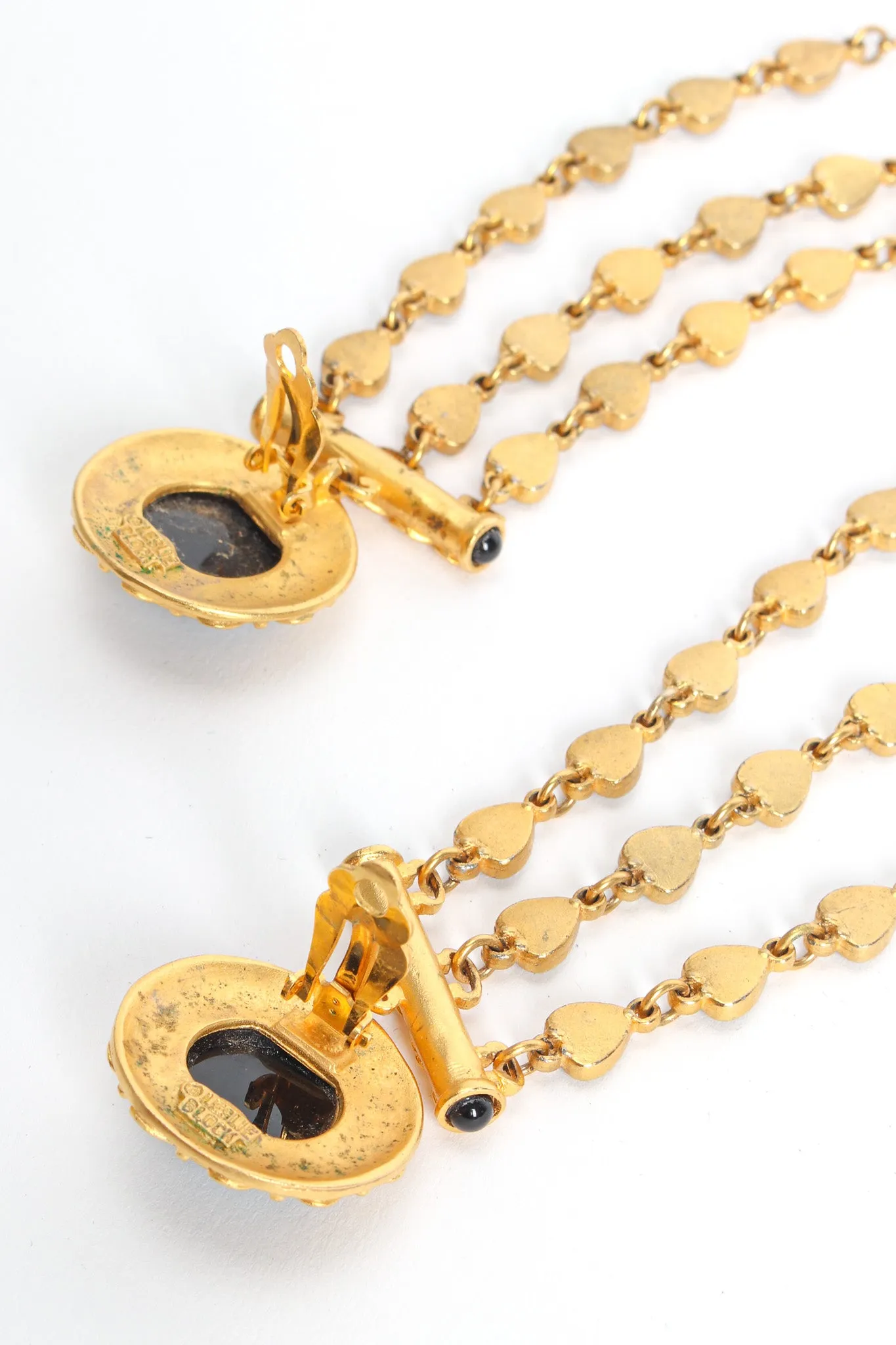 Love Chandelier Engraved Earrings