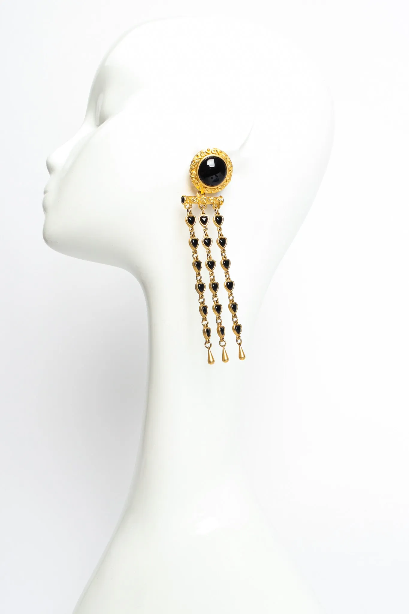 Love Chandelier Engraved Earrings