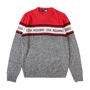 Love Moschino Men's Jacquard Logo Jumper Sweater