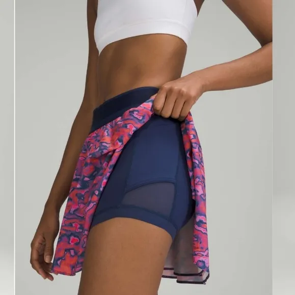 Lululemon Court Rival High Rise Skirt TallChroma Clash Multi / Mineral Blue
