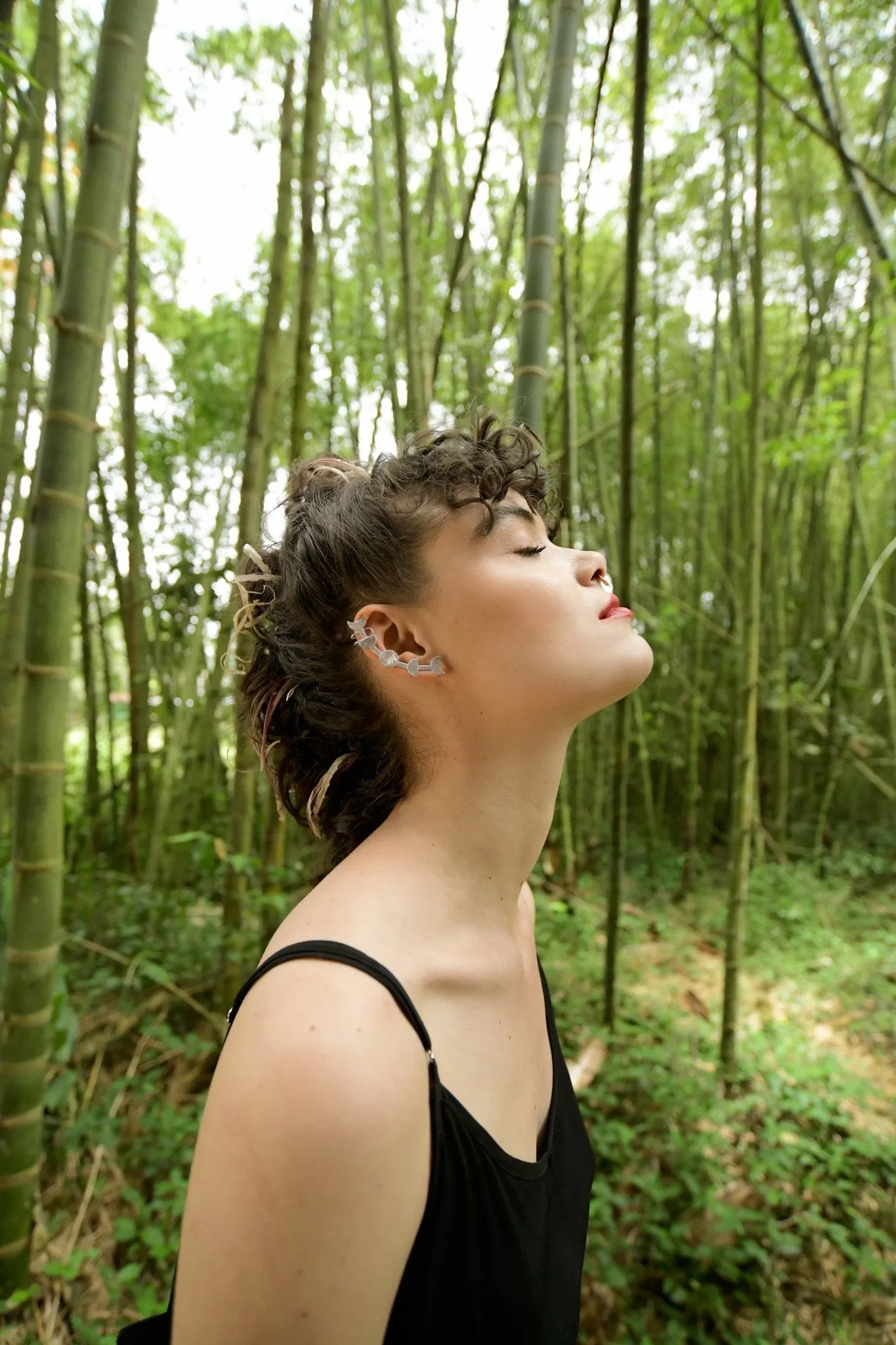 Lunas Silver Ear Cuff