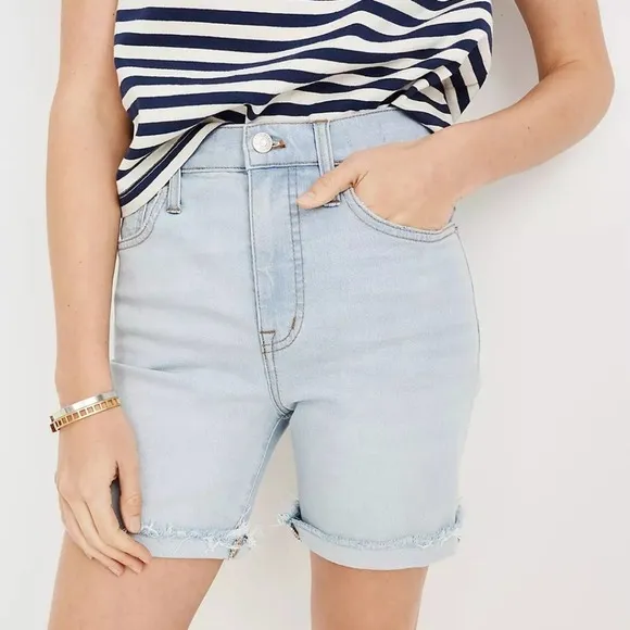 Madewell| High Rise Denim Mid Length Shorts Jean Denim 28