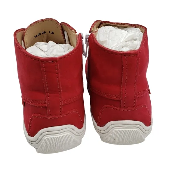 Marc Joseph | NIB West Houston Bootie Red Nobuck Lace Up Leather Boots Boy's 1.5