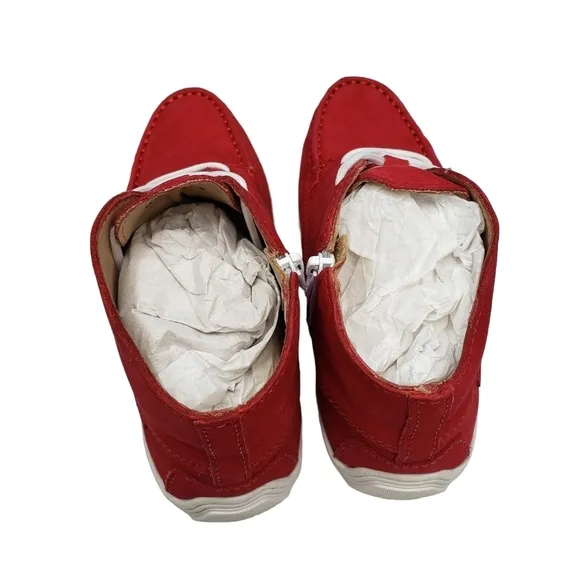 Marc Joseph | NIB West Houston Bootie Red Nobuck Lace Up Leather Boots Boy's 1.5
