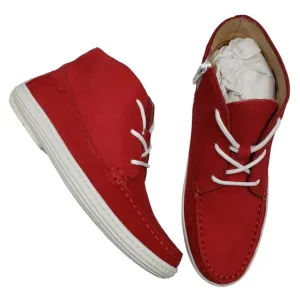 Marc Joseph | NIB West Houston Bootie Red Nobuck Lace Up Leather Boots Boy's 1.5