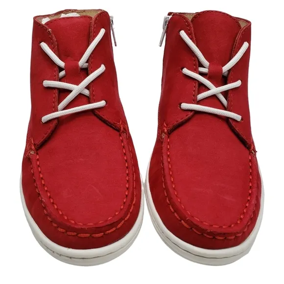 Marc Joseph | NIB West Houston Bootie Red Nobuck Lace Up Leather Boots Boy's 1.5