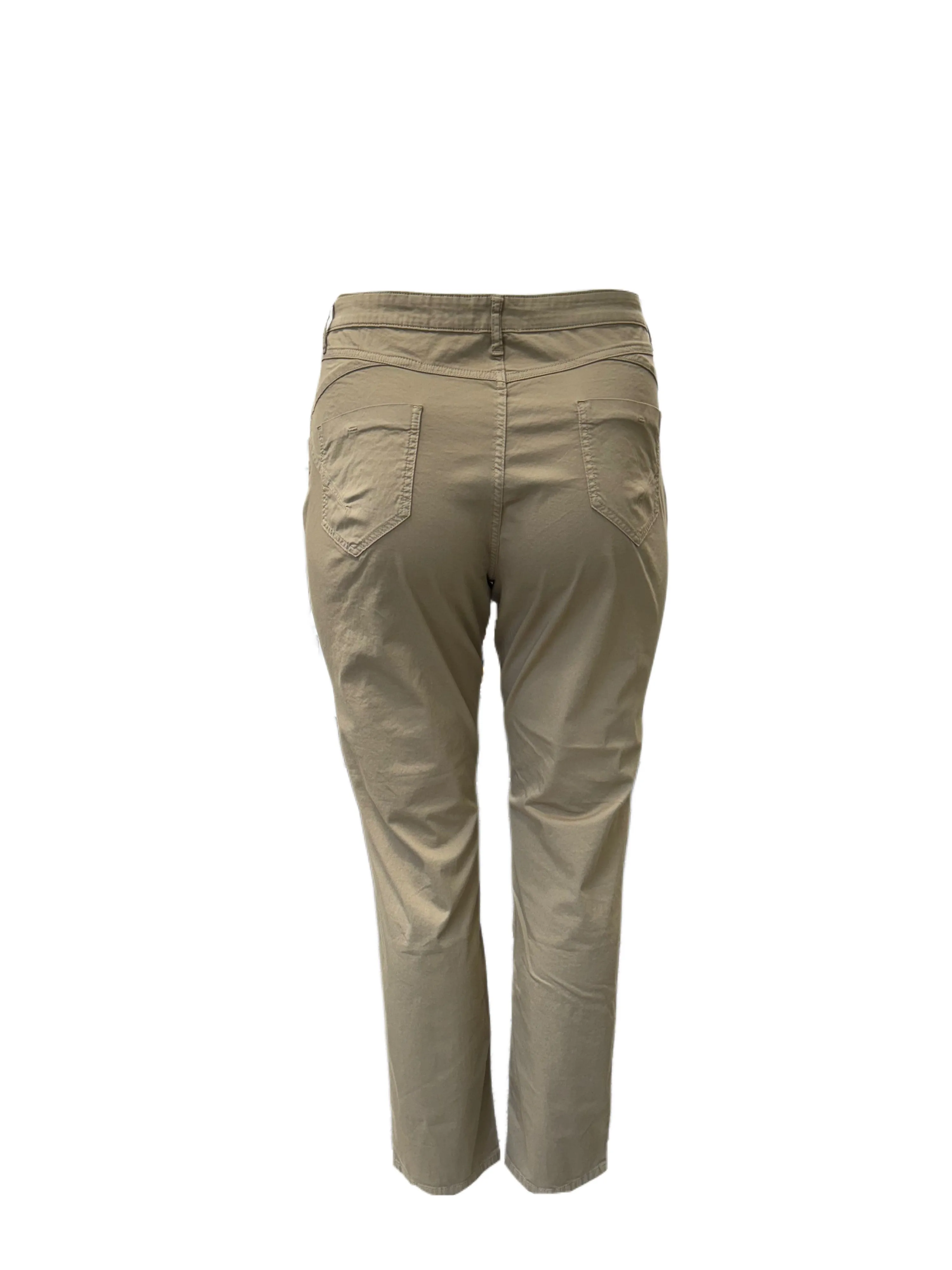 Marina Rinaldi Women's Beige Recoaro Straight Leg Pants NWT