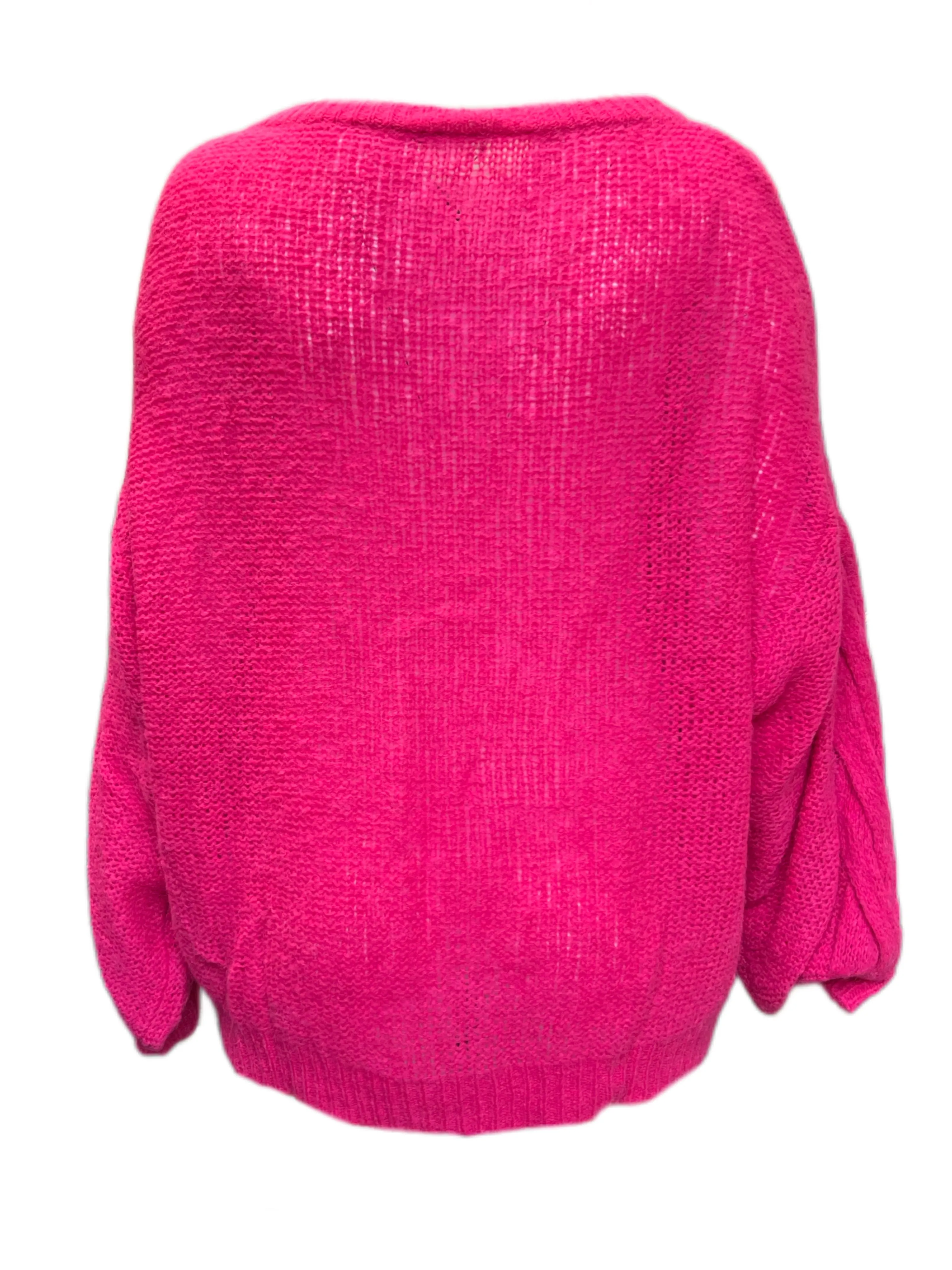 Marina Rinaldi Women's Pink Avvolto Knitted Pullover Sweater Size XL NWT