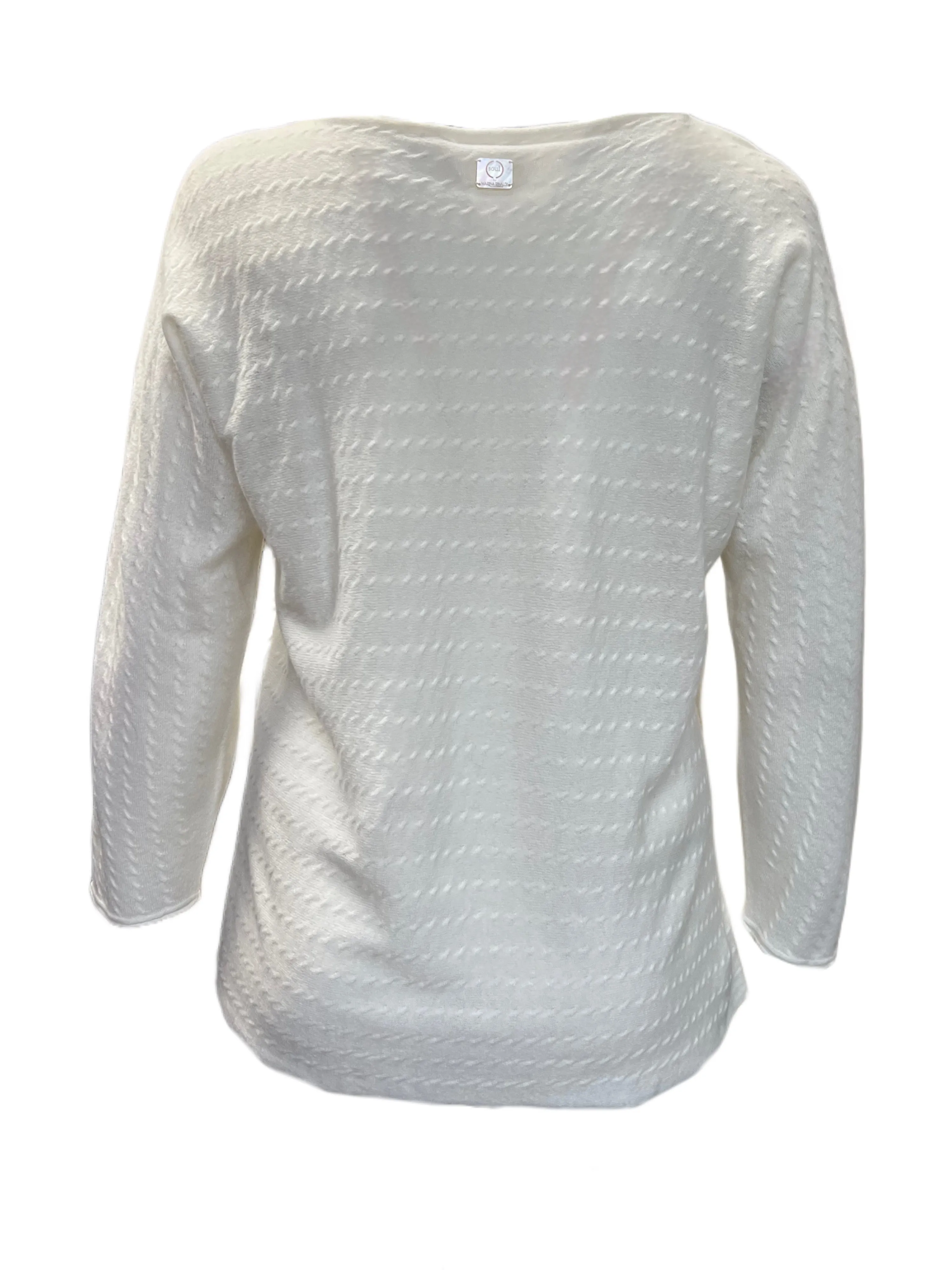 Marina Rinaldi Women's White Adagio Pullover Sweater NWT