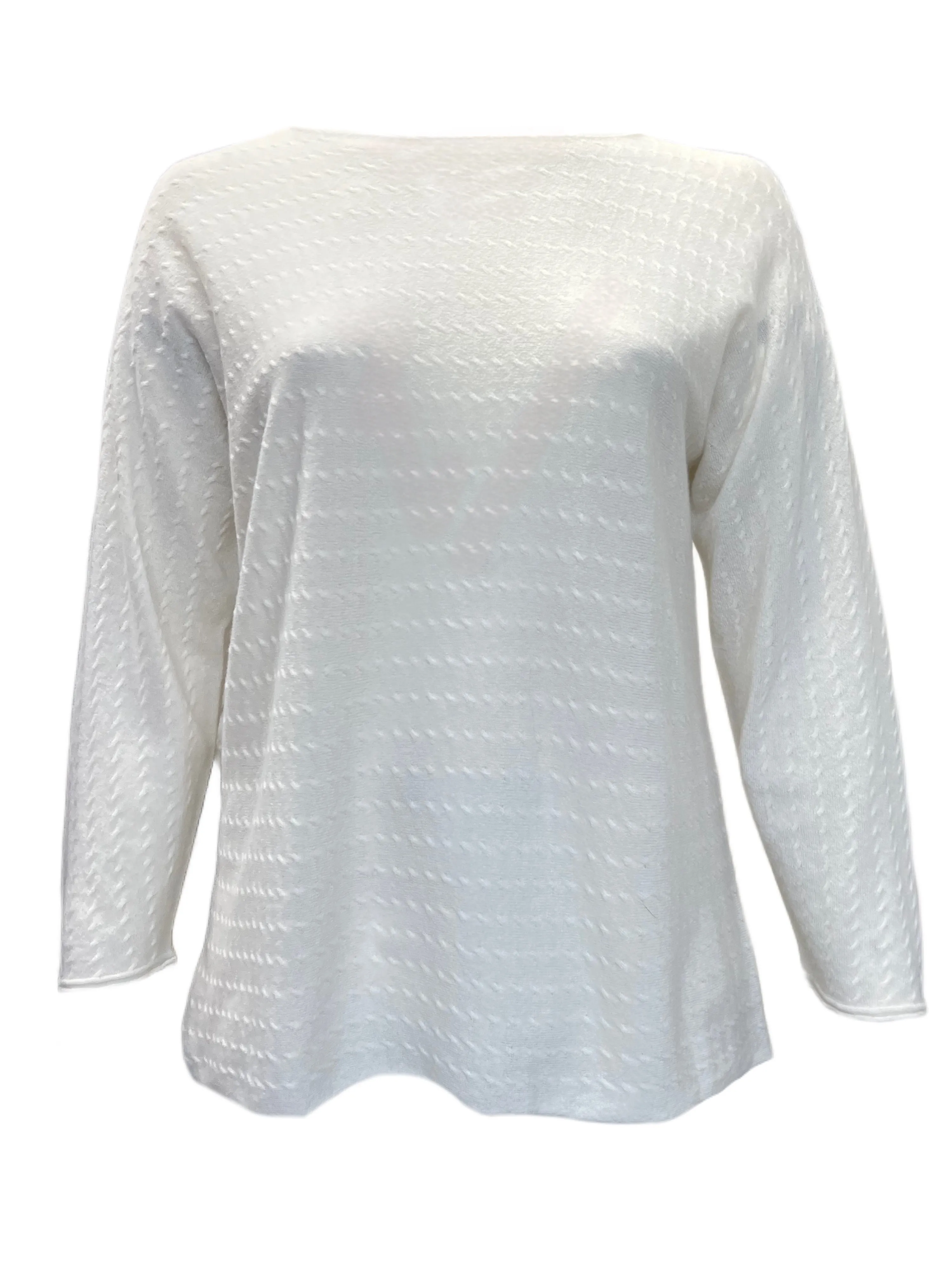 Marina Rinaldi Women's White Adagio Pullover Sweater NWT