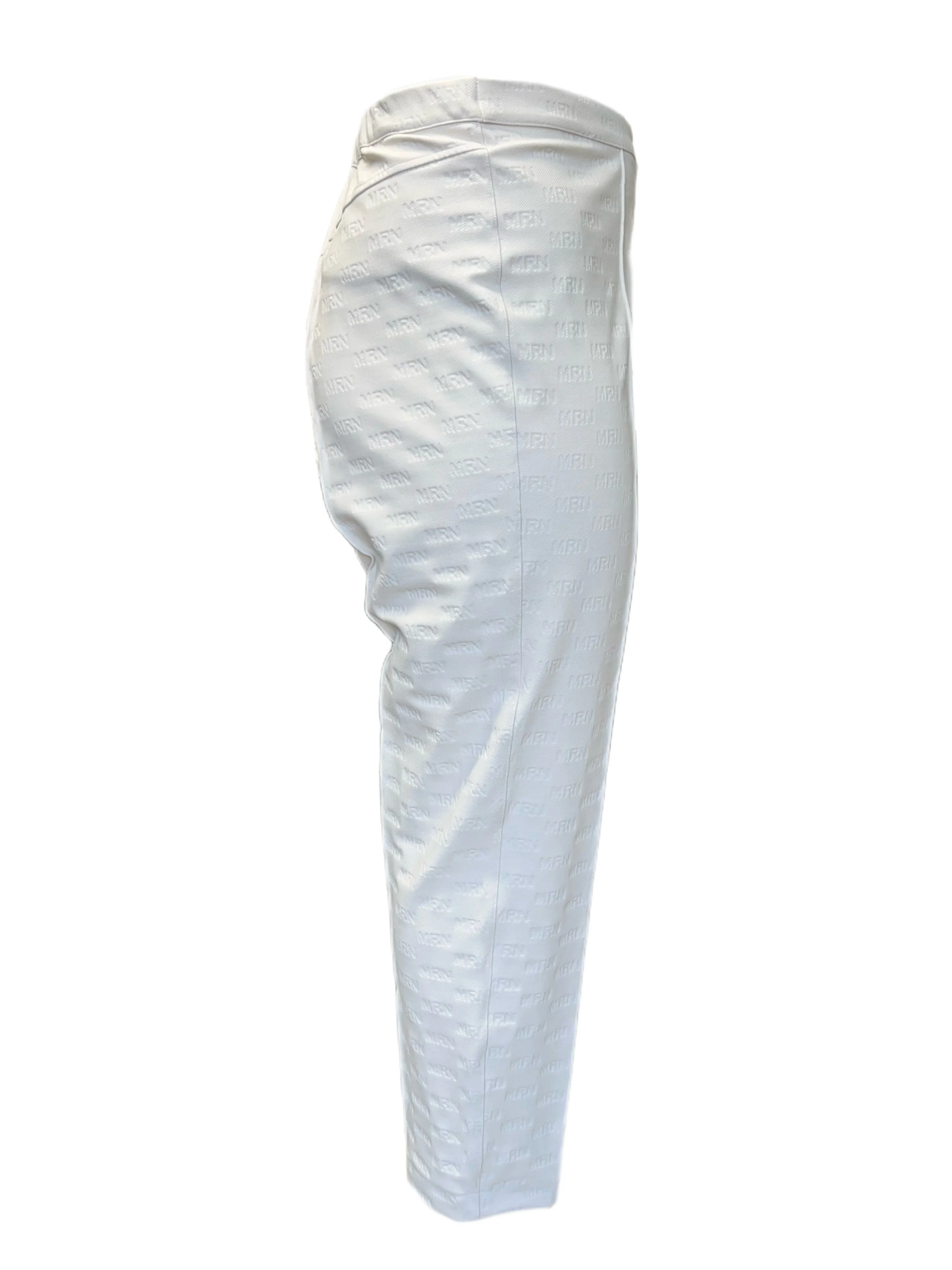 Marina Rinaldi Women's White Oceanico Straight Leg Pants NWT