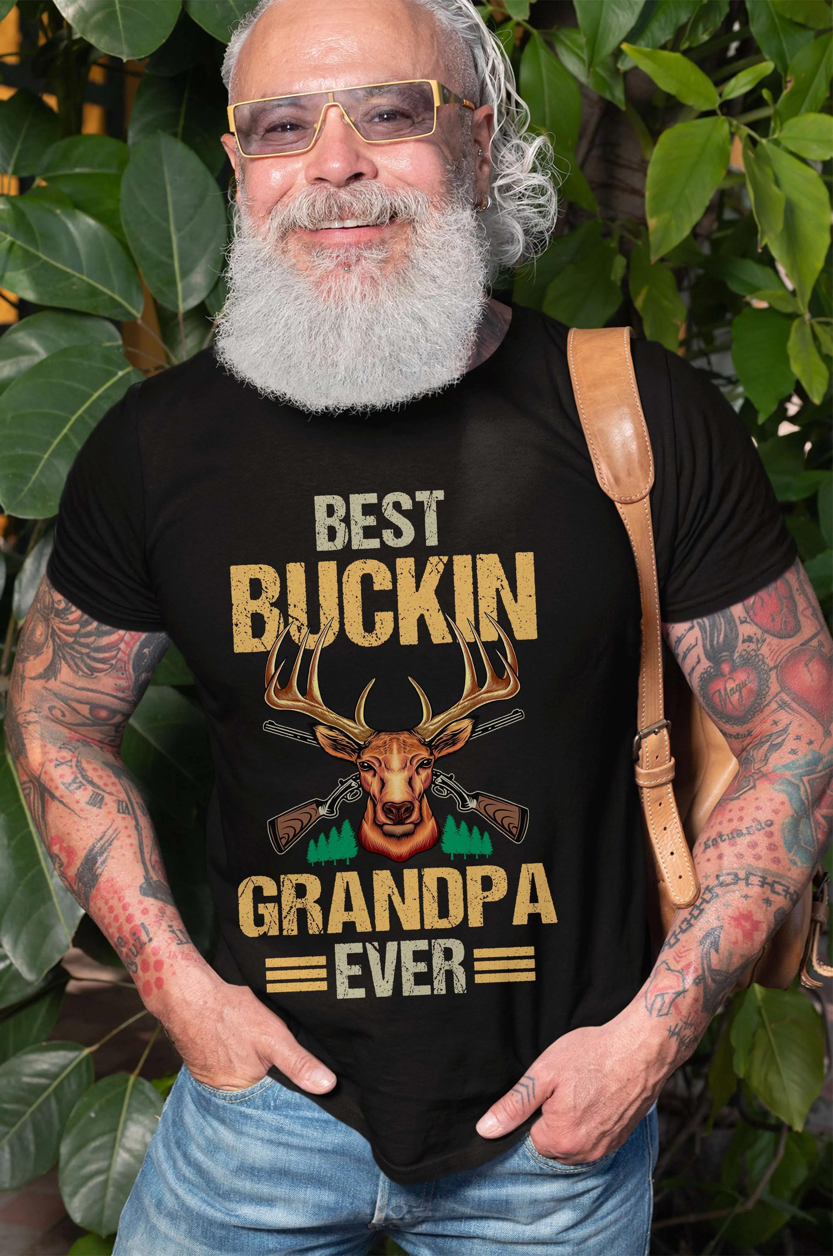 Men's Best Grandpa T-shirt best buckin' grandpa tee shirt Father's day gift shirt papa grandpa tee