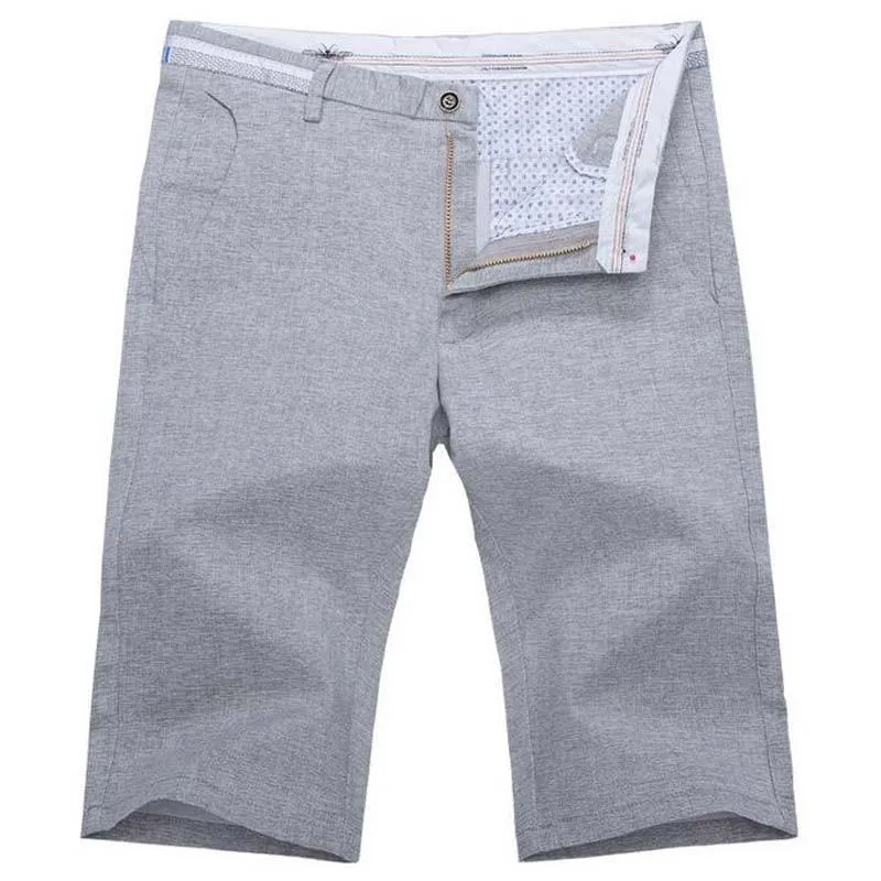Men's Dress Linen Bermuda Shorts