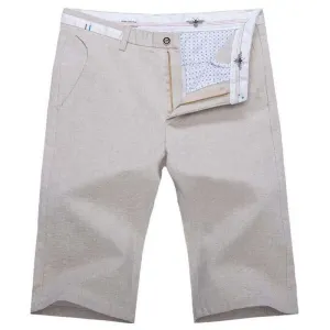 Men's Dress Linen Bermuda Shorts