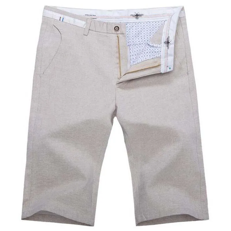 Men's Dress Linen Bermuda Shorts