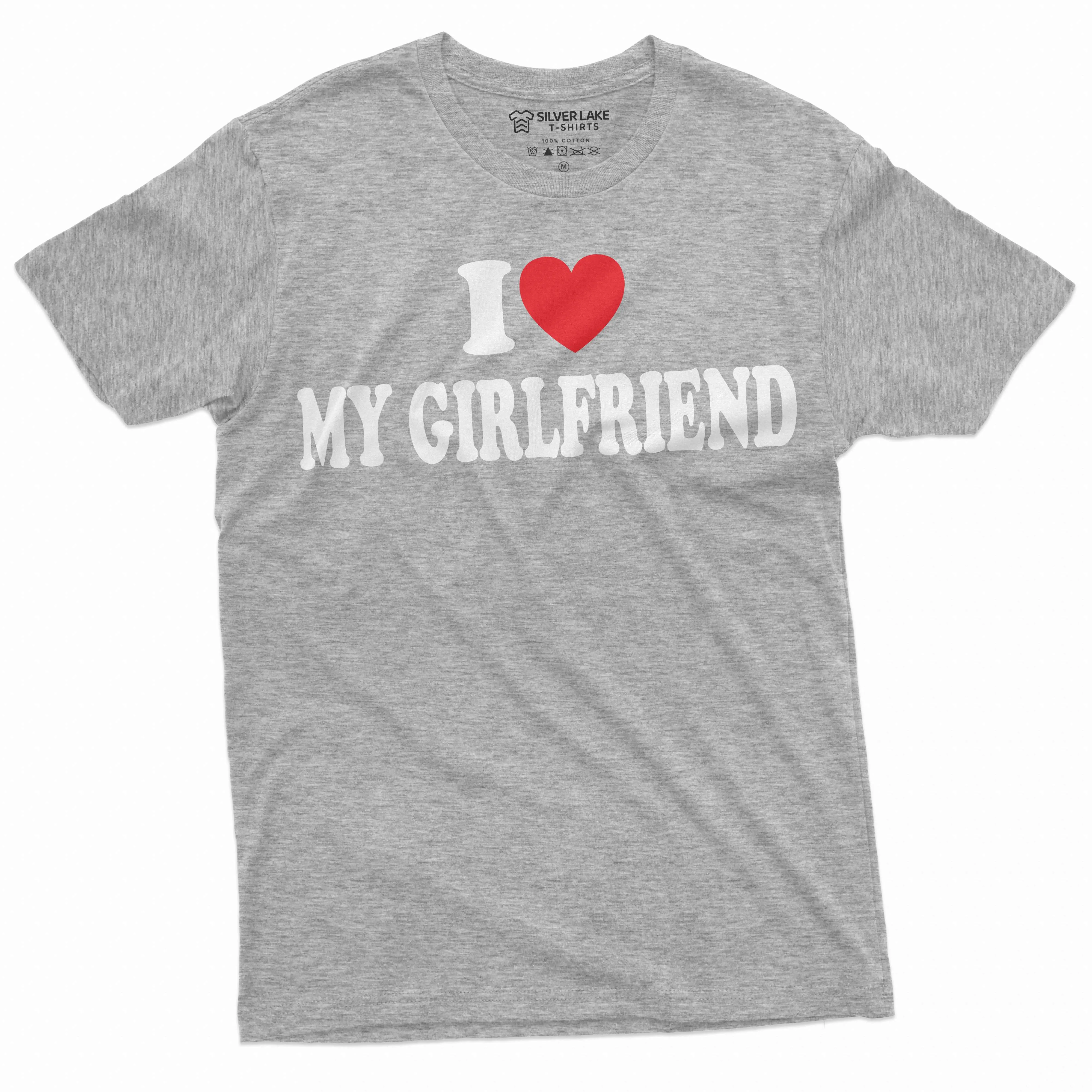 Men's I love my Girlfriend T-shirt Valentine's day GF tee shirt Boyfriend Girlfriend Tee Shirt