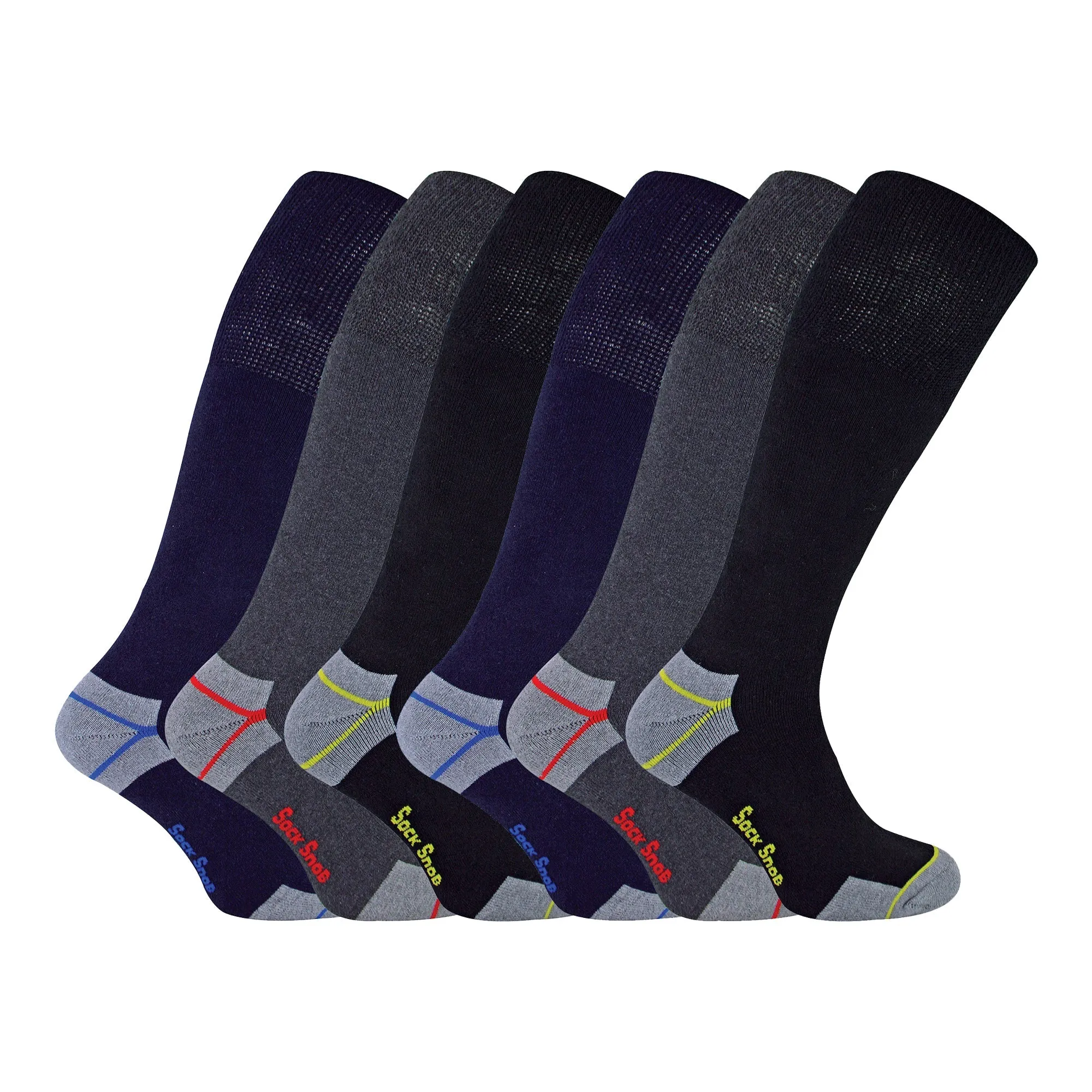Mens Long Knee High Work Socks (Multipack Options)