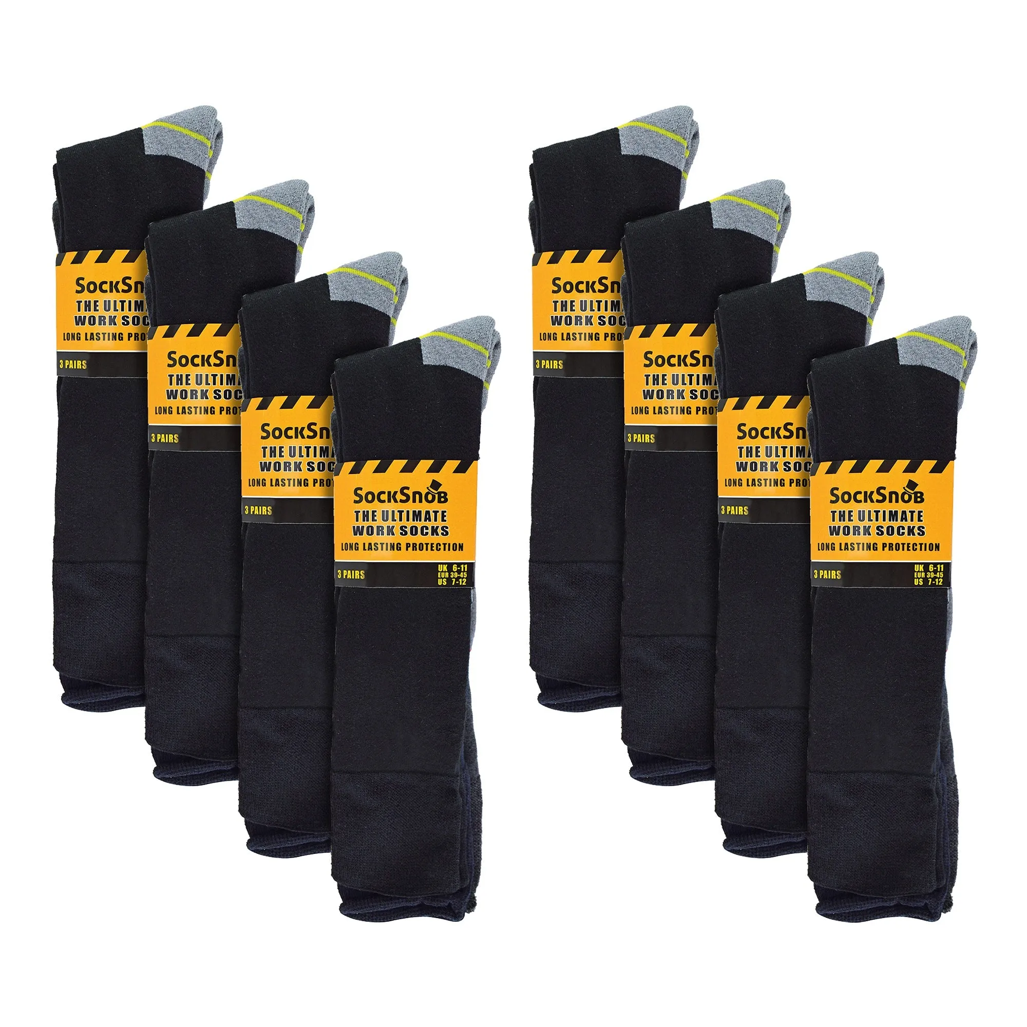 Mens Long Knee High Work Socks (Multipack Options)