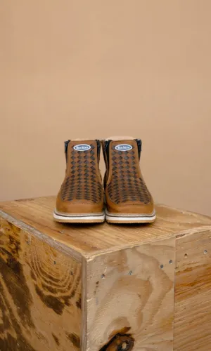 Men’s Rock’Em Tan Paja Crazy Tejido Botines Artesanales DD