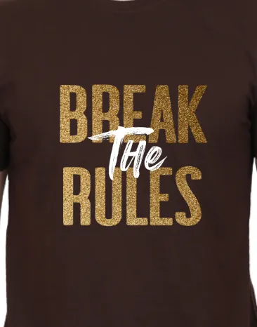 Men's Tshirt - DRON BREAK THE RULES - ABA13 Coffee Brown