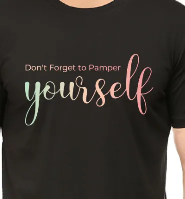 Men's Tshirt - DRON DONT FORGET TO PAMPER YOURSELF - ABA30 Black