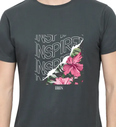 Men's Tshirt - DRON INSPIRE - ABA58 Steel Grey