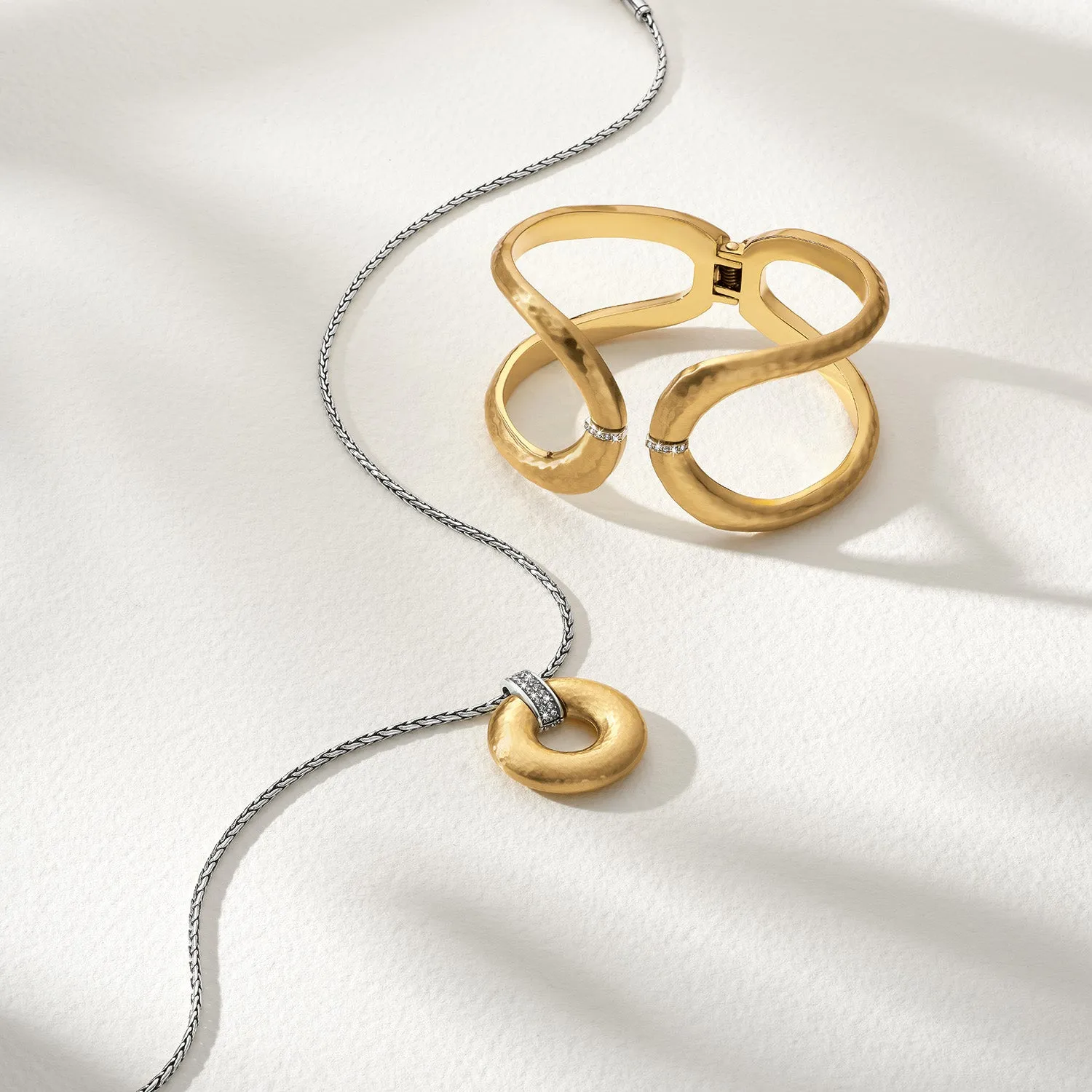 Meridian Geo Hinged Bangle - JF0192