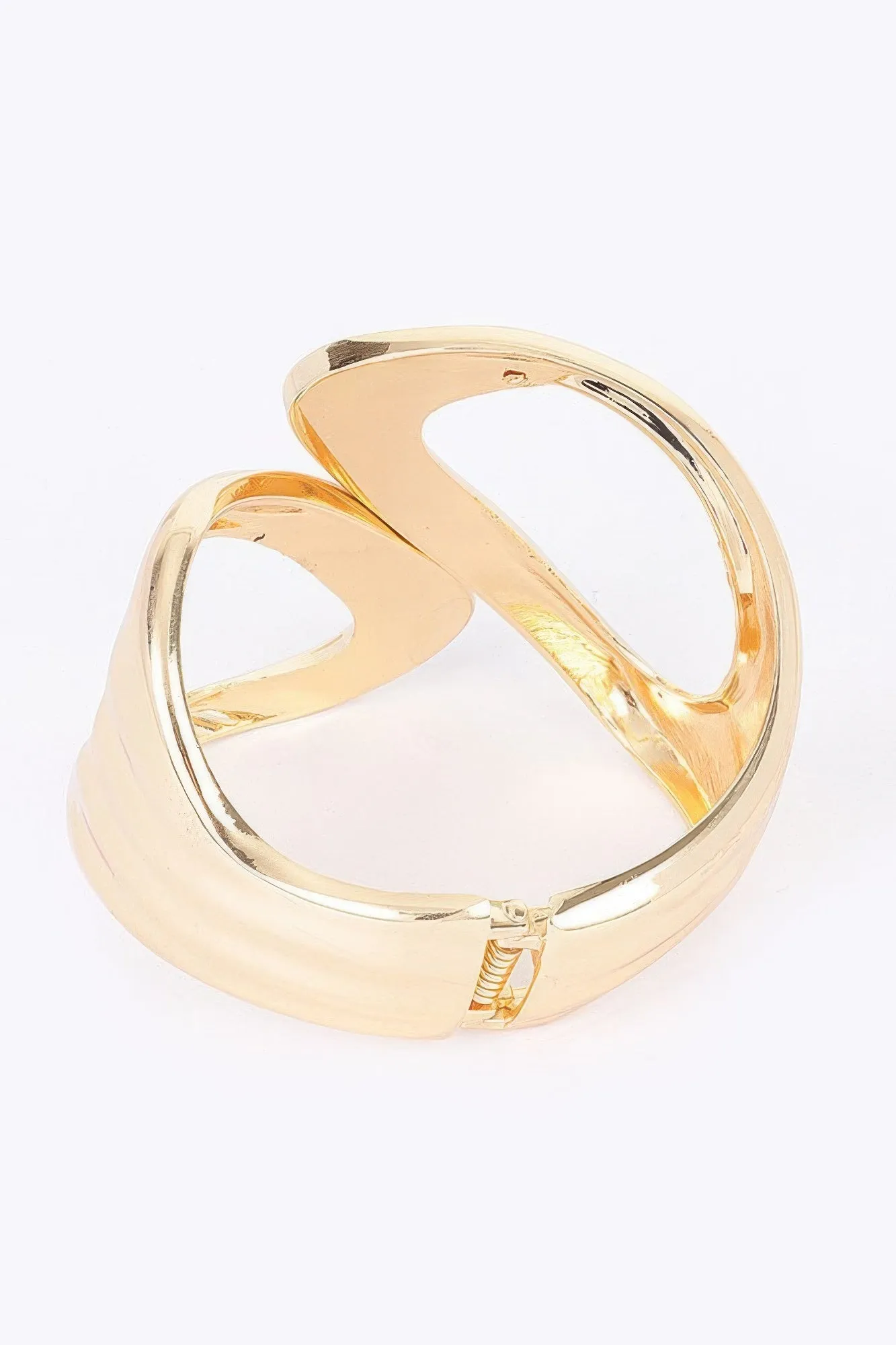Metal Spring Hinge Cuff Bracelet