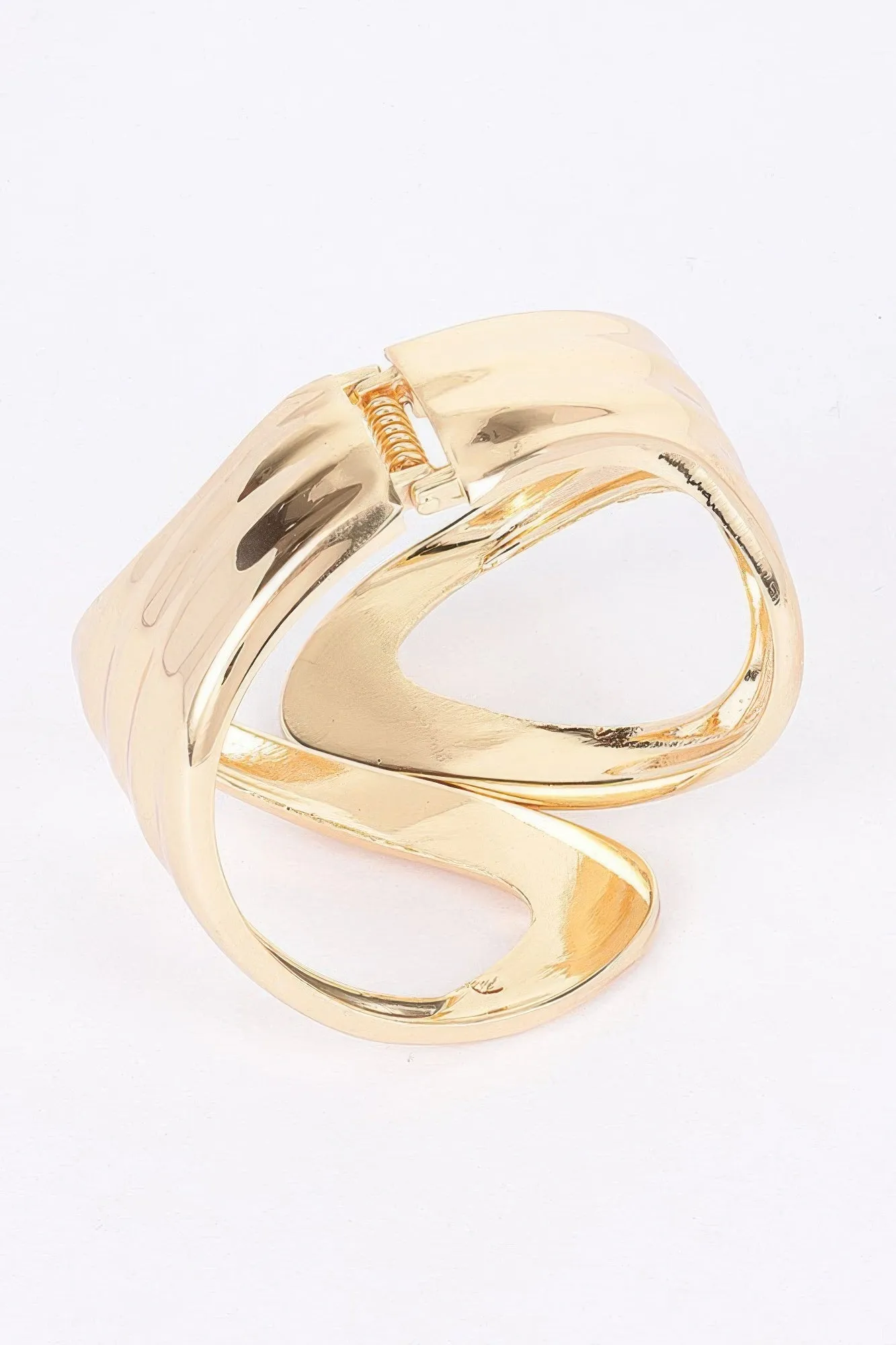 Metal Spring Hinge Cuff Bracelet
