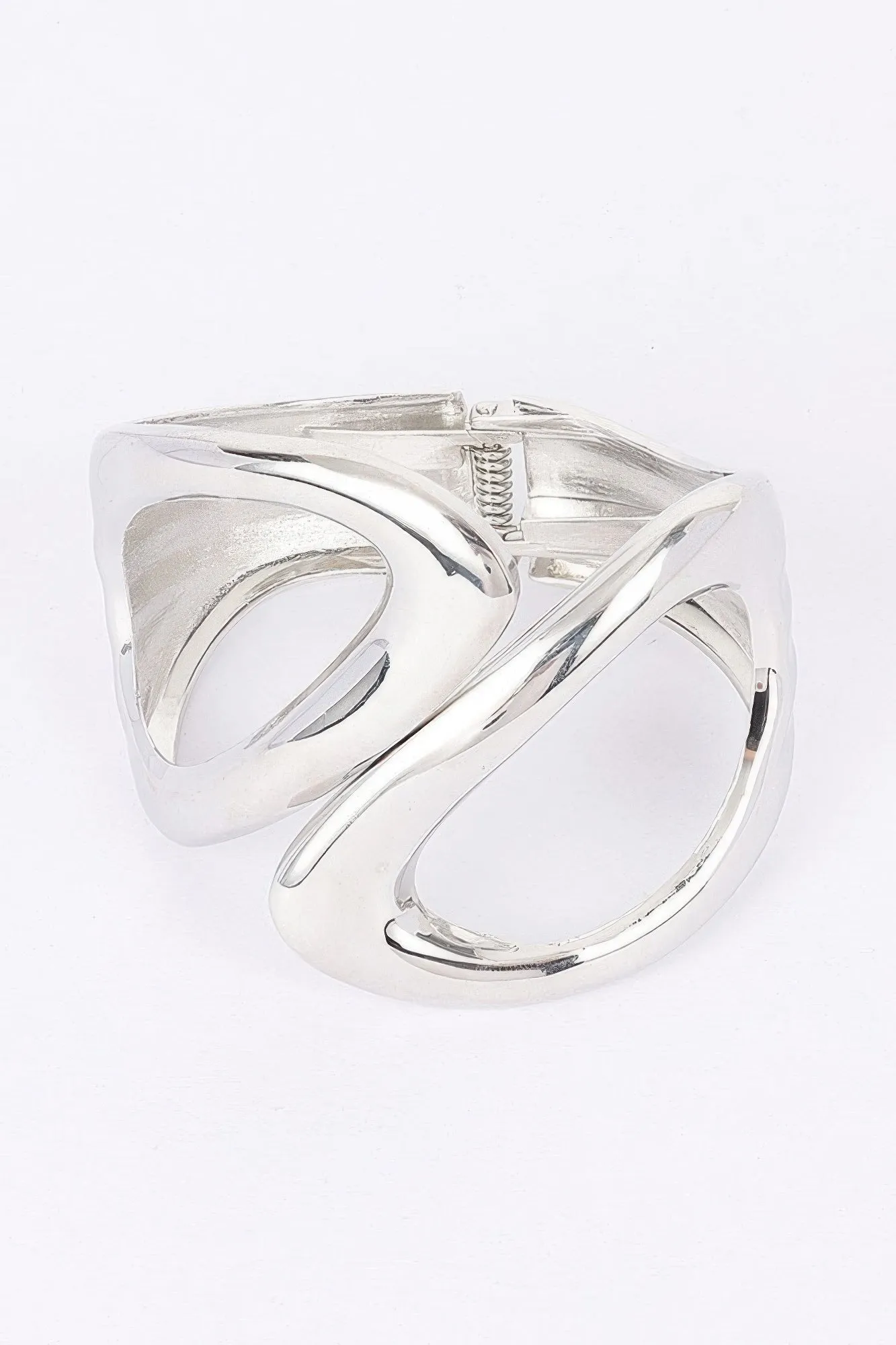 Metal Spring Hinge Cuff Bracelet