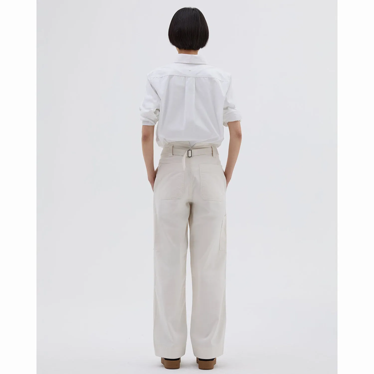 MHL W' Naval Trouser Dry Cotton Gabardine Off White