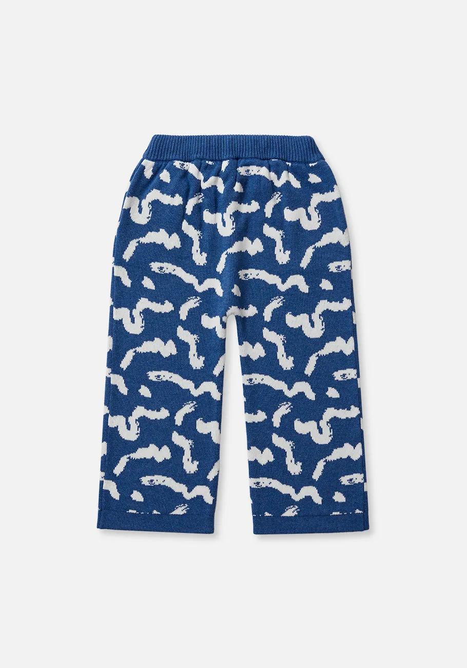 Miann & Co Kids - Wide Leg Knit Pants - Squiggle