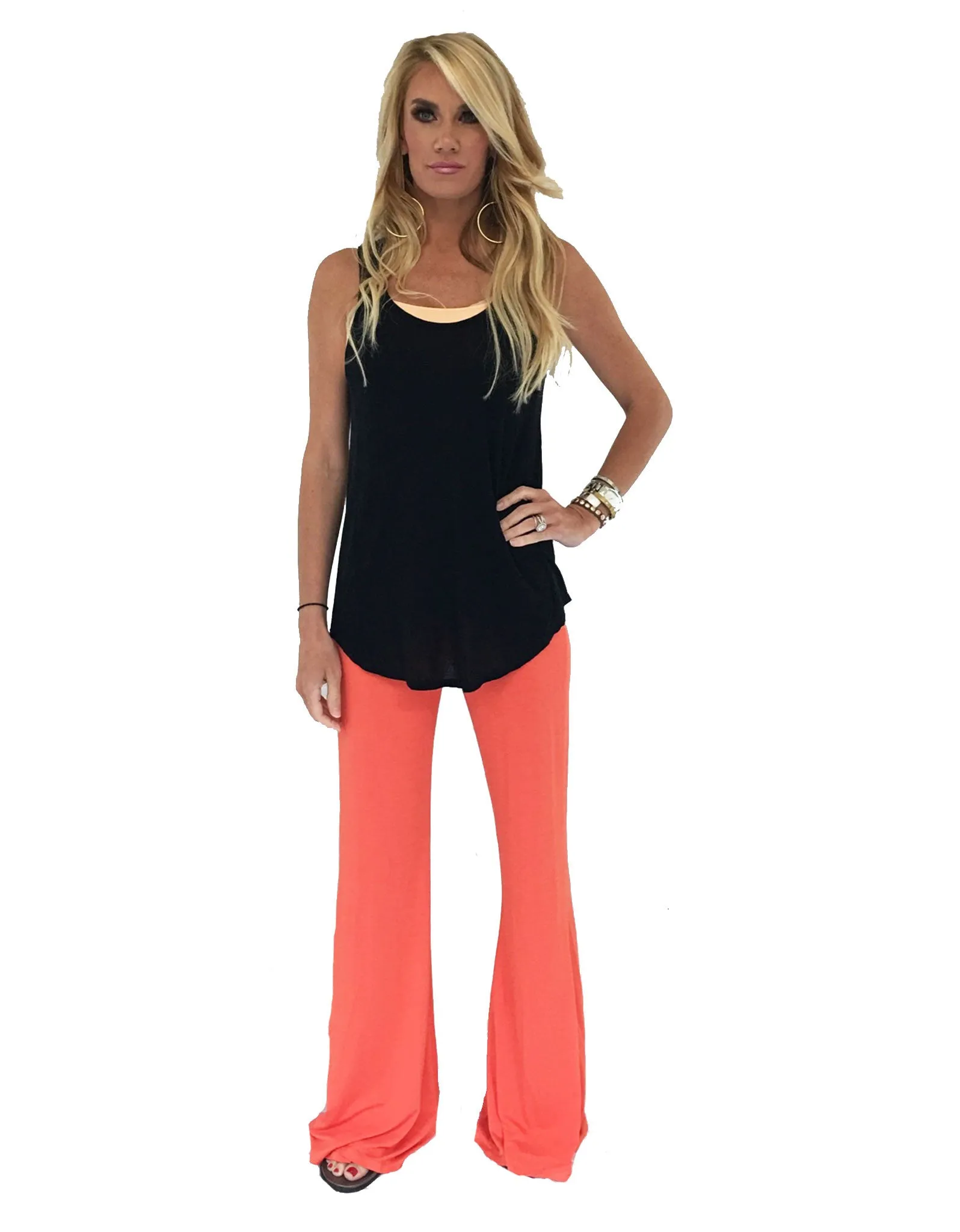 Michael Lauren Mars Bell Pant in Sunset