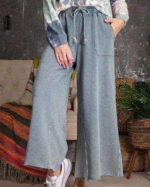 Mineral Wide Leg Pants in Sky