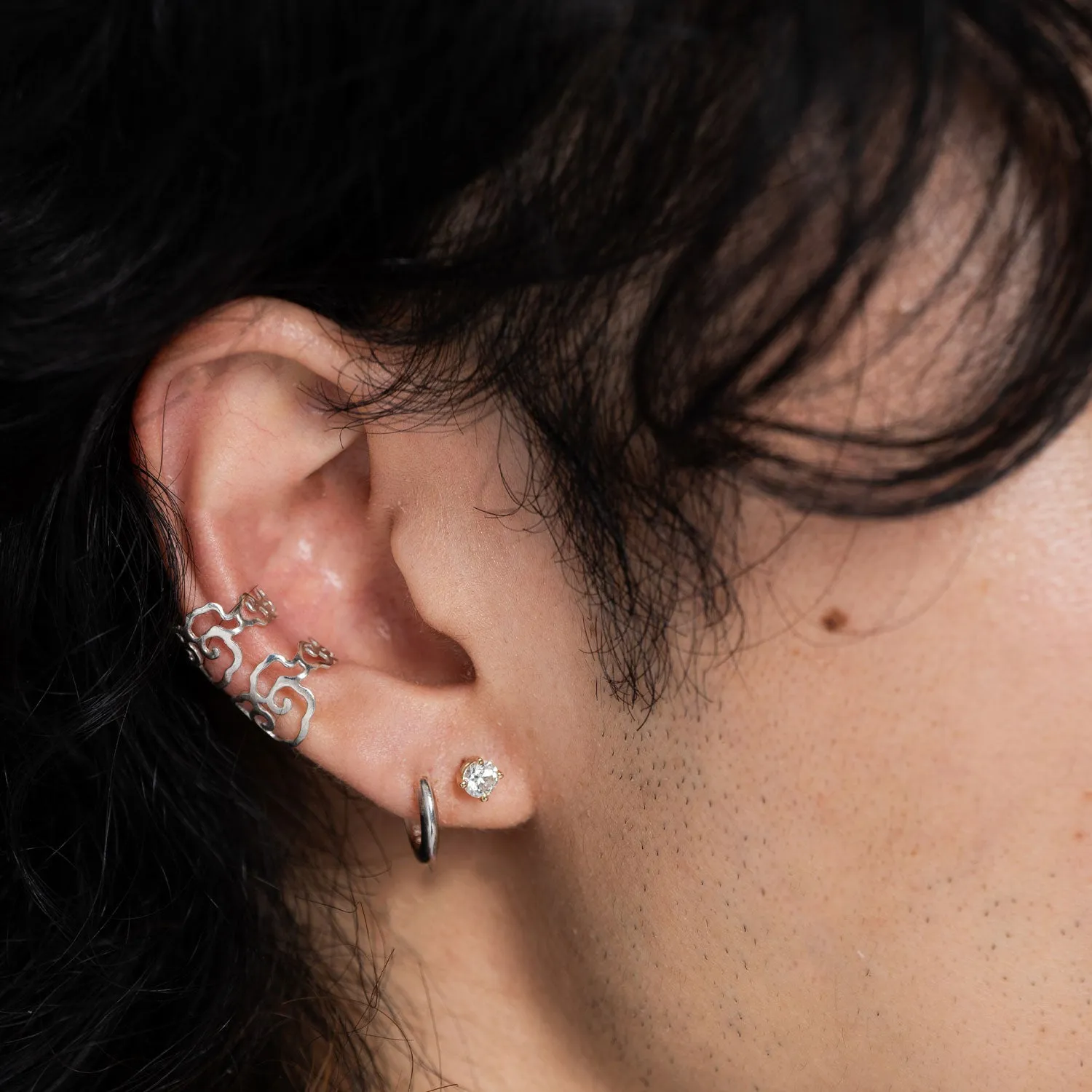 Minhwa Cloud Ear Cuff - Gold