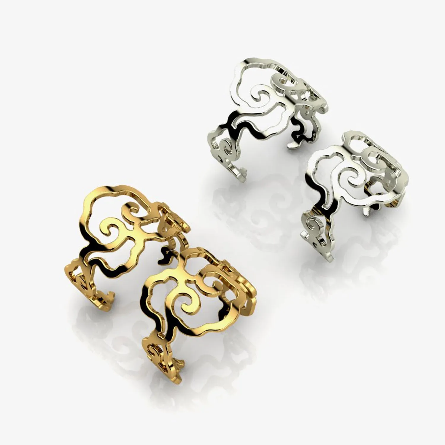 Minhwa Cloud Ear Cuff - Gold