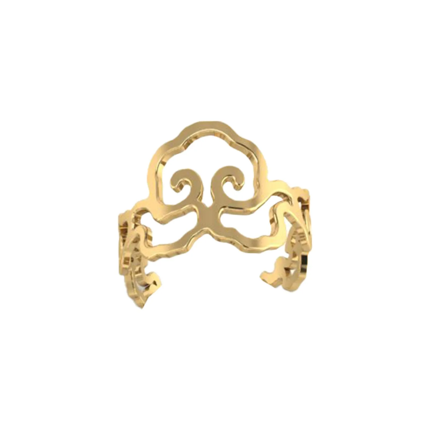 Minhwa Cloud Ear Cuff - Gold