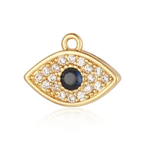 Mini Bling Topaz Eye Charm