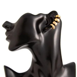 Minimalist 4pcs Gold Silver Plated Textured Ear Cuff Earrings Set