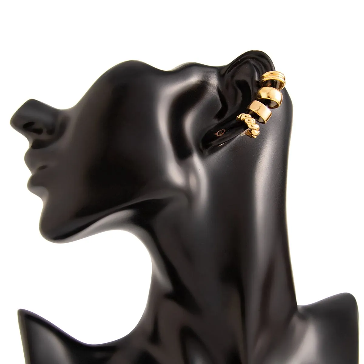 Minimalist 4pcs Gold Silver Plated Textured Ear Cuff Earrings Set