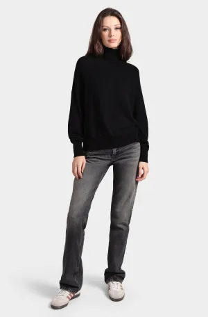 Minnie Rose Cashmere Oversized Pocket Turtleneck