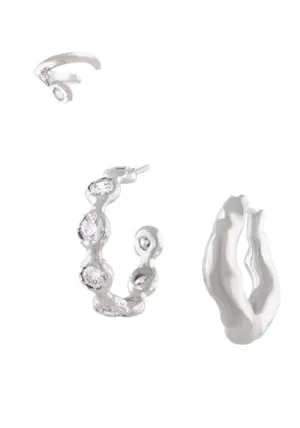 MISMATCHED WAVE SET WITH STONES
